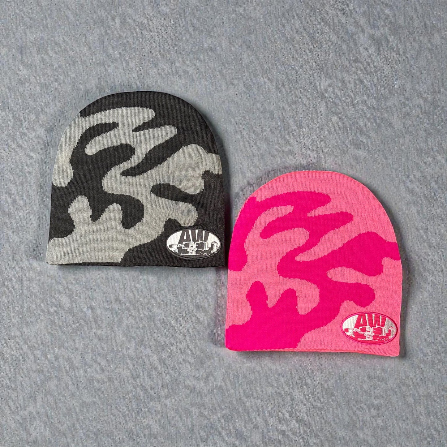 Black/Pink Beanie