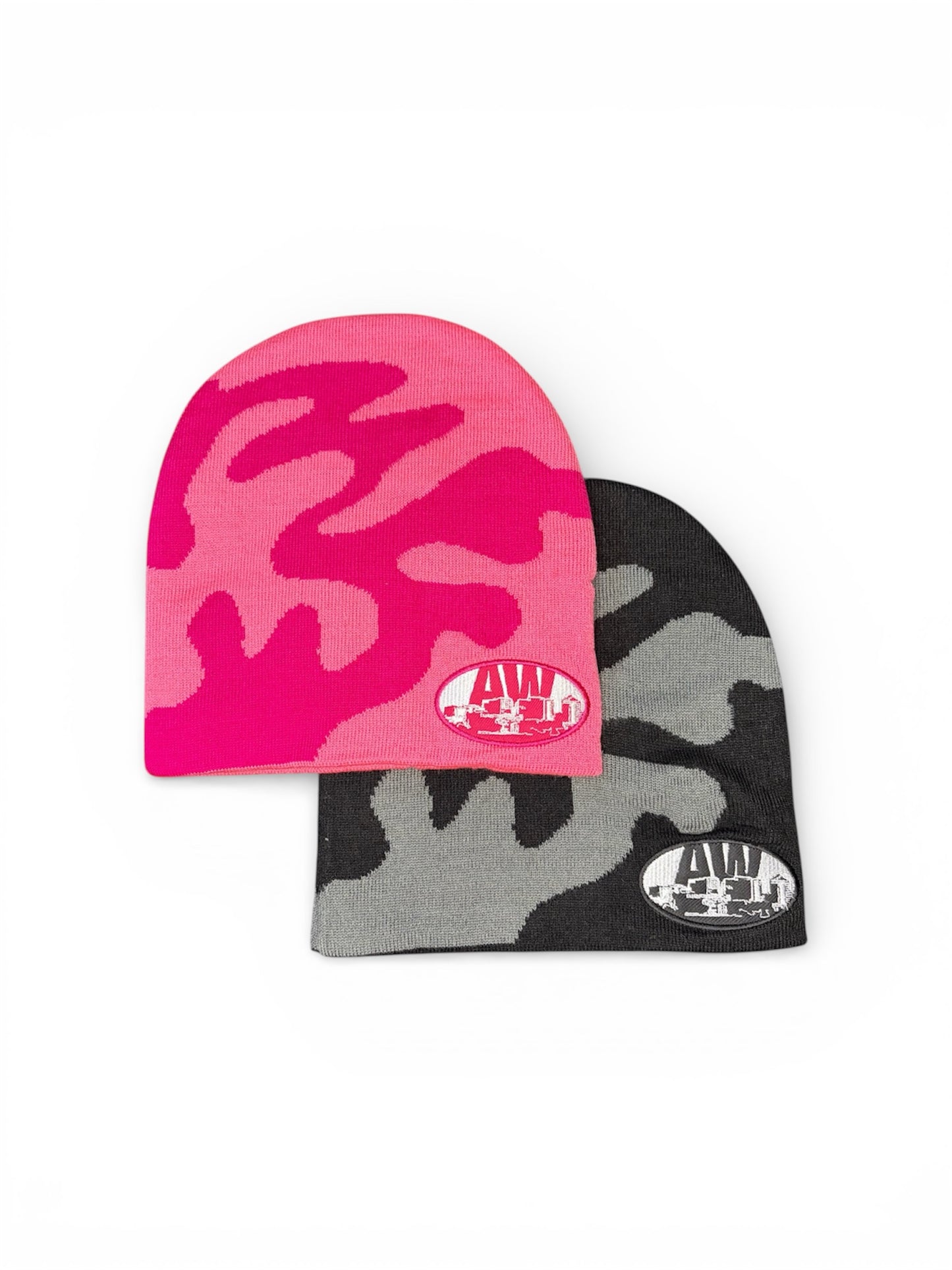 Black/Pink Beanie